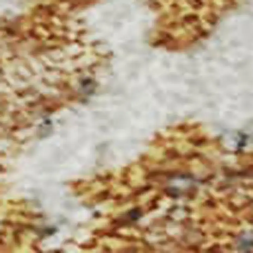 Copper And Beige Abstract Washable Area Rug With UV Protection Photo 2