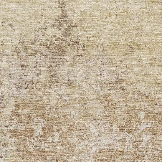 Copper And Beige Abstract Washable Area Rug With UV Protection Photo 4