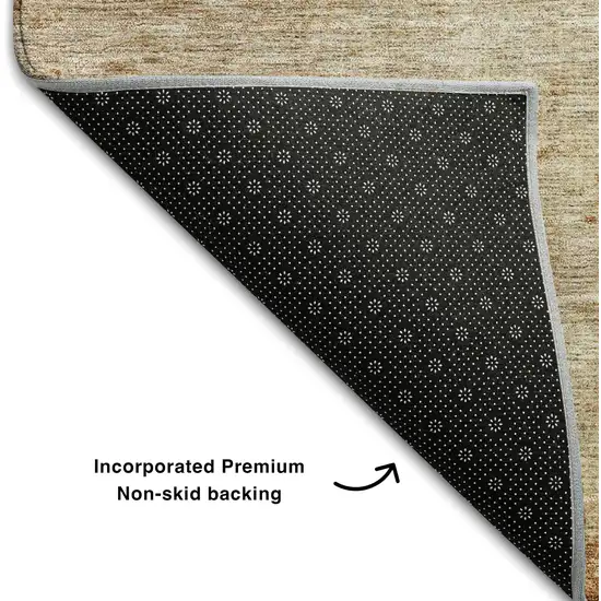 Copper And Beige Abstract Washable Area Rug With UV Protection Photo 4