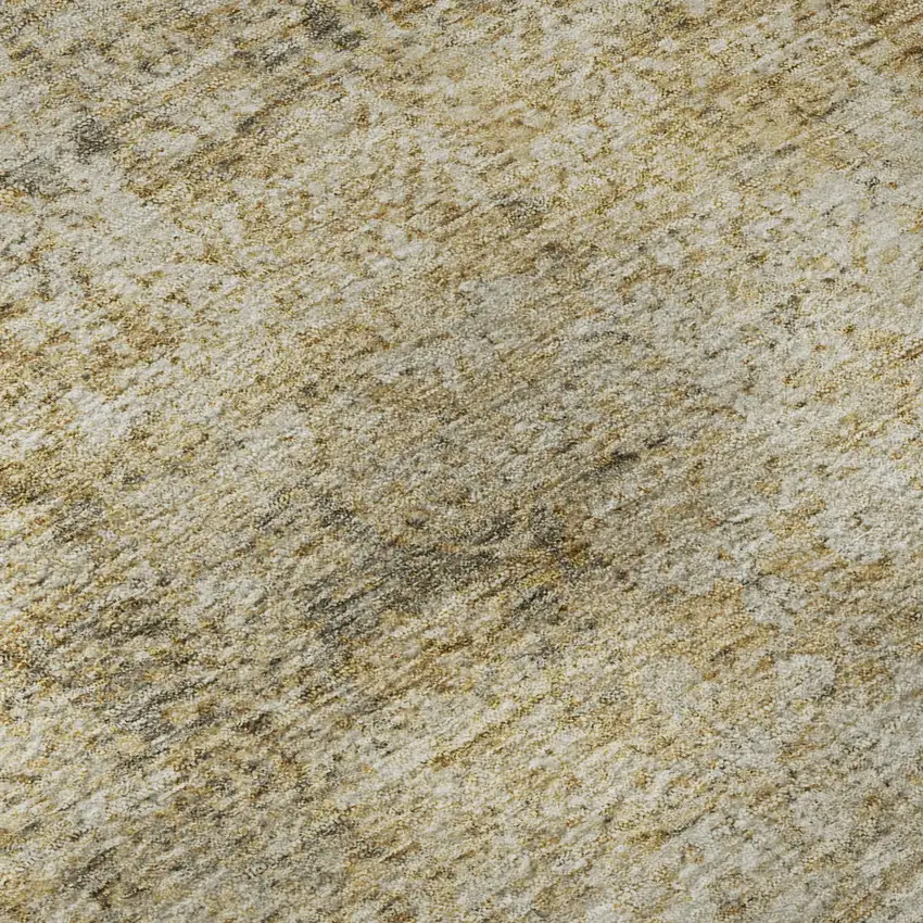 Copper And Beige Abstract Washable Area Rug With UV Protection Photo 5