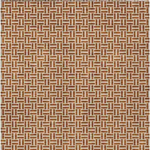 Photo of Copper And Beige Geometric Washable Indoor Outdoor Area Rug