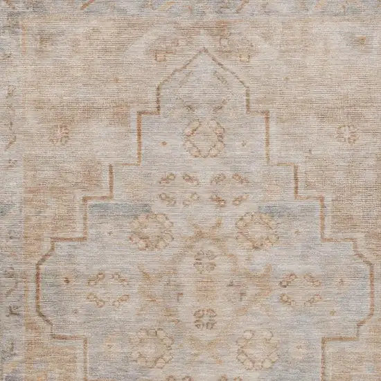 Copper And Beige Medallion Washable Indoor Outdoor Area Rug Photo 3