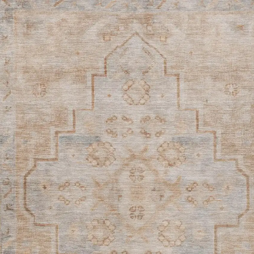 Copper And Beige Medallion Washable Indoor Outdoor Area Rug Photo 3