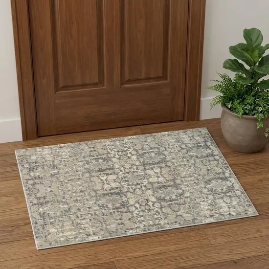 Copper And Beige New Zealand Lambs Wool Damask Hand Carved Handmade Area Rug Photo 1