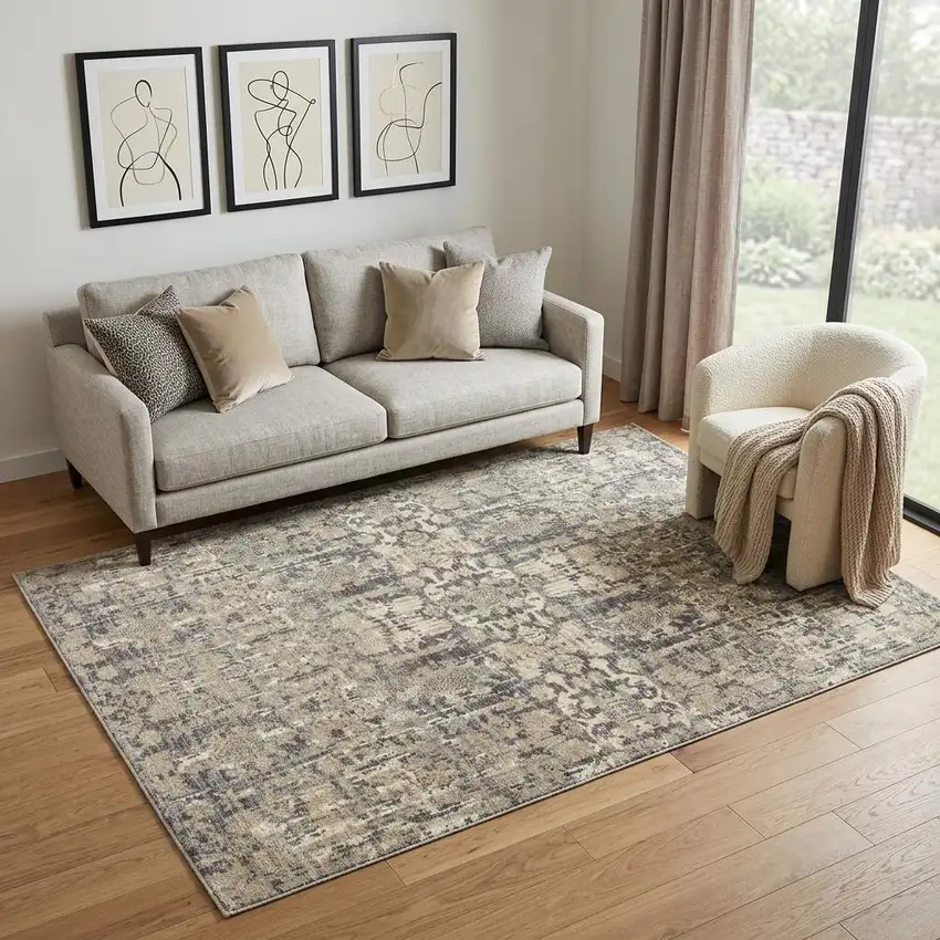 Copper And Beige New Zealand Lambs Wool Damask Hand Carved Handmade Area Rug Photo 1