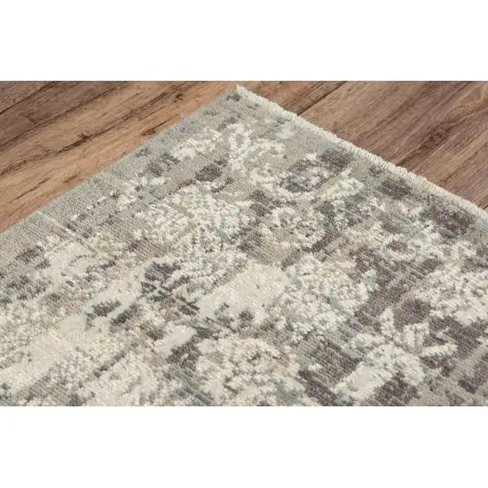 Copper And Beige New Zealand Lambs Wool Damask Hand Carved Handmade Area Rug Photo 5