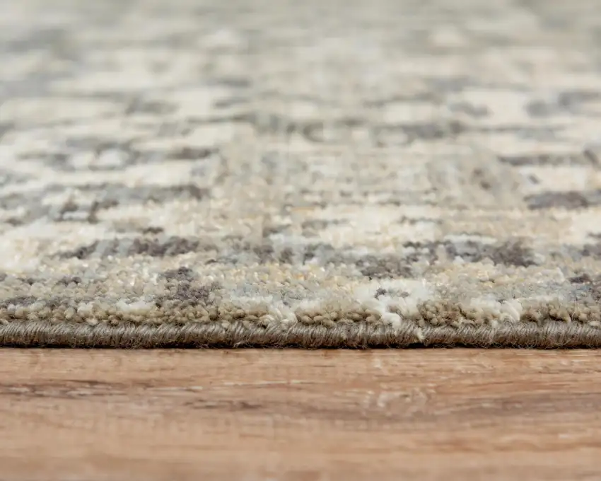 Copper And Beige New Zealand Lambs Wool Damask Hand Carved Handmade Area Rug Photo 6
