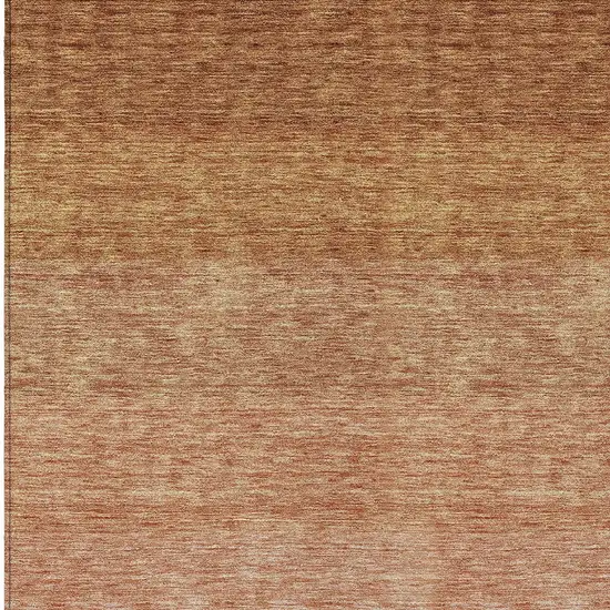 Copper And Beige Ombre Washable Indoor Outdoor Area Rug Photo 5