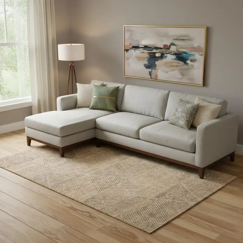 Copper And Brown Geometric Washable Area Rug With UV Protection Photo 1