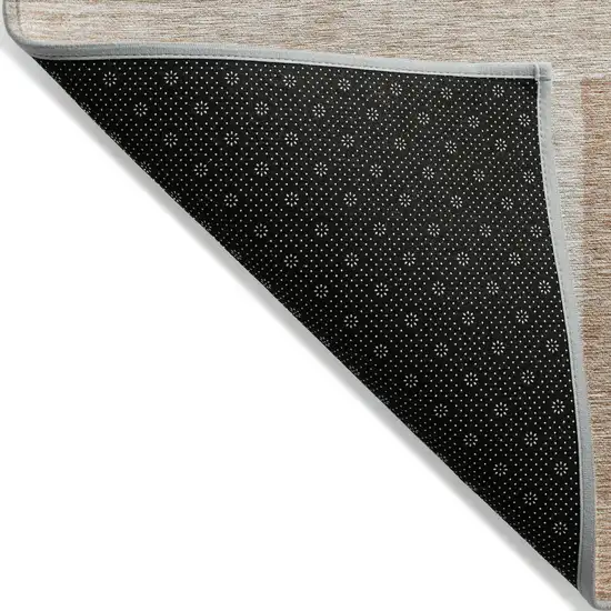 Copper And Brown Geometric Washable Indoor Outdoor Area Rug Photo 4