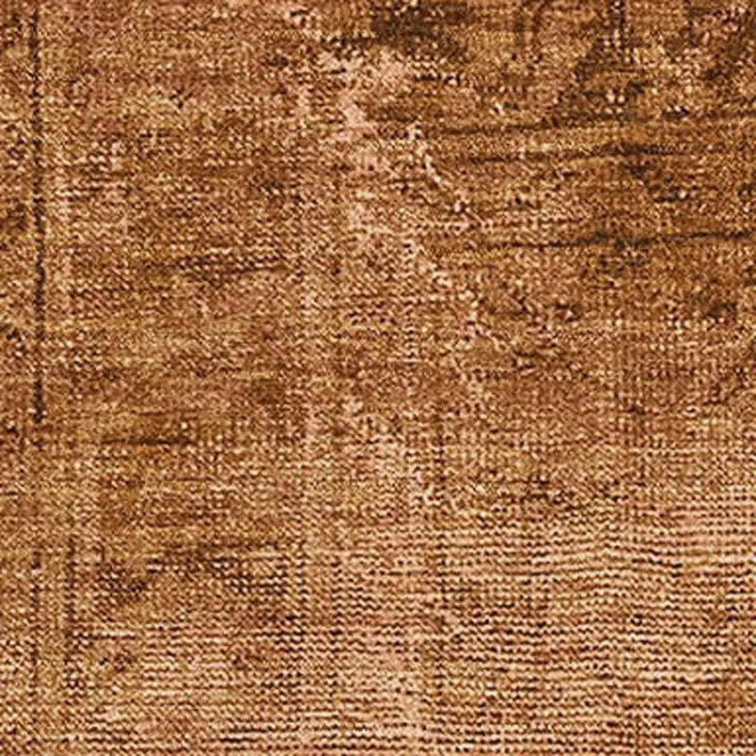 Copper And Brown Oriental Washable Area Rug With UV Protection Photo 3