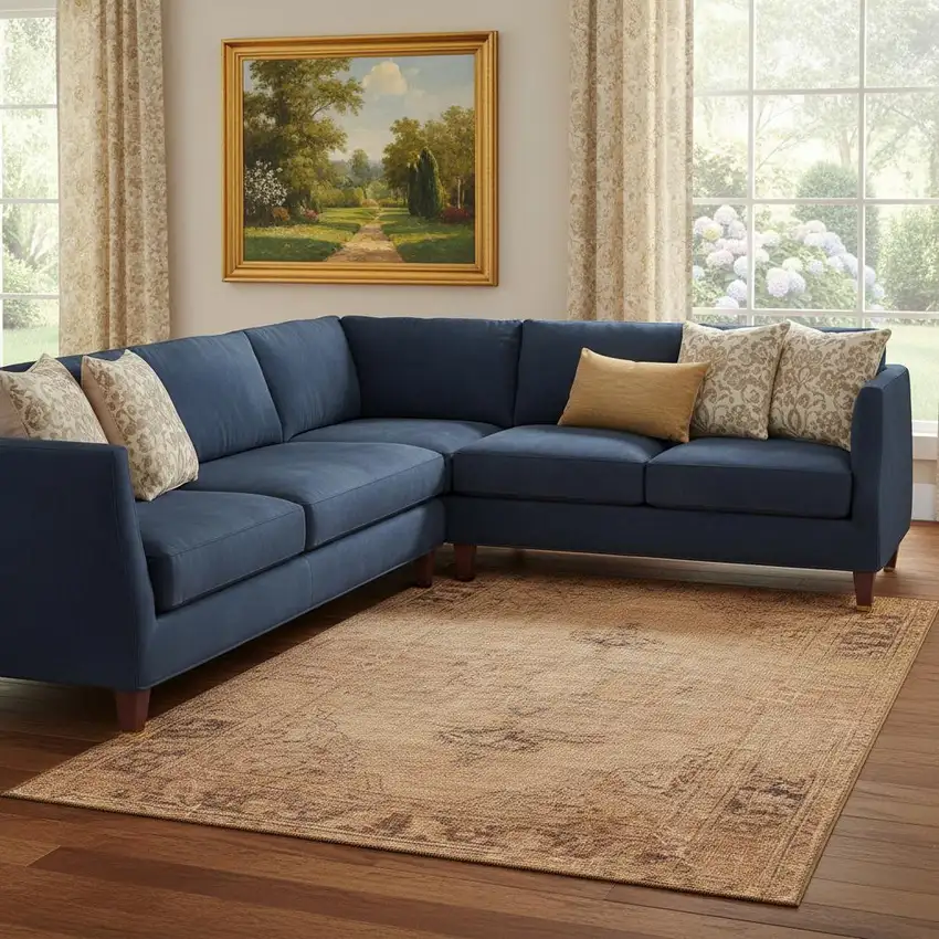 Copper And Brown Oriental Washable Area Rug With UV Protection Photo 1