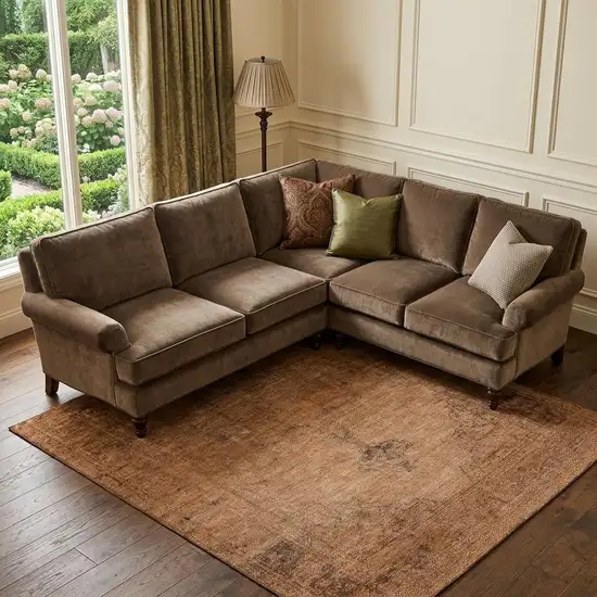 Copper And Brown Oriental Washable Area Rug With UV Protection Photo 1