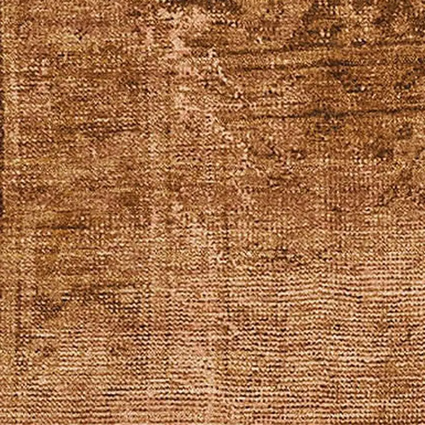 Copper And Brown Oriental Washable Area Rug With UV Protection Photo 4