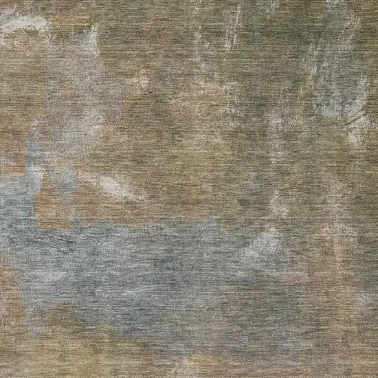 Copper And Gray Abstract Washable Area Rug With UV Protection Photo 3