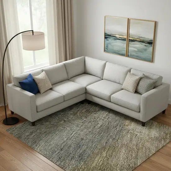 Copper And Gray Abstract Washable Area Rug With UV Protection Photo 2