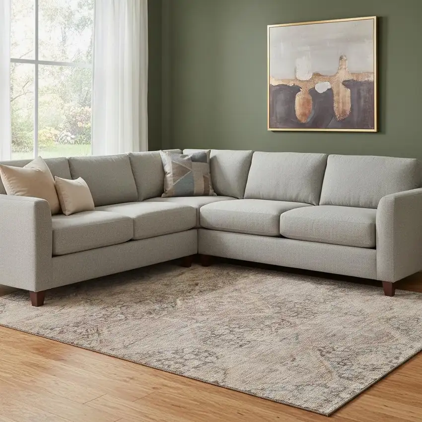 Copper And Gray Geometric Washable Area Rug With UV Protection Photo 2