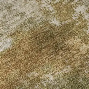 Photo of Copper And Ivory Abstract Washable Area Rug With UV Protection