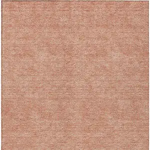 Photo of Copper And Ivory Geometric Washable Indoor Outdoor Area Rug