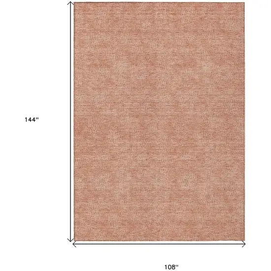 Copper And Ivory Geometric Washable Indoor Outdoor Area Rug Photo 6