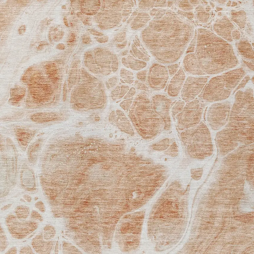 Copper And Ivory Nautical Washable Indoor Outdoor Area Rug Photo 5