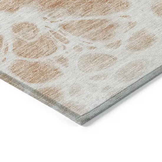Copper And Ivory Nautical Washable Indoor Outdoor Area Rug Photo 5
