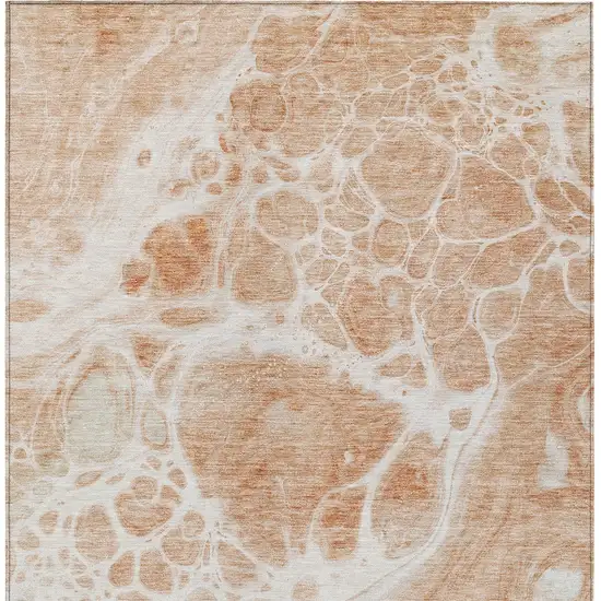 Copper And Ivory Nautical Washable Indoor Outdoor Area Rug Photo 7