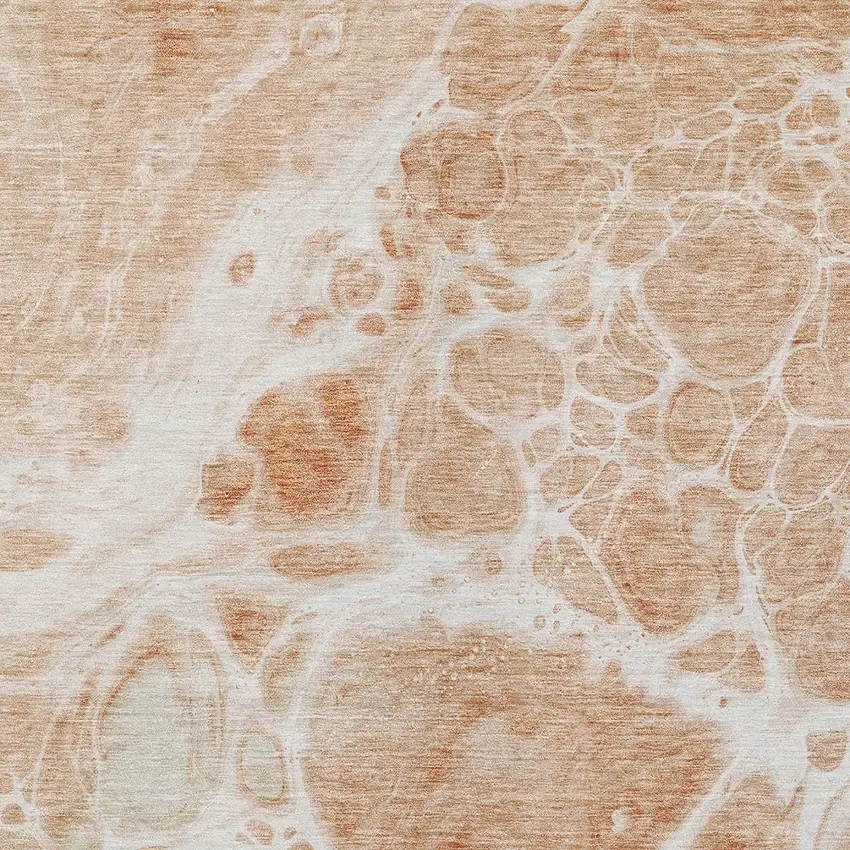 Copper And Ivory Nautical Washable Indoor Outdoor Area Rug Photo 6