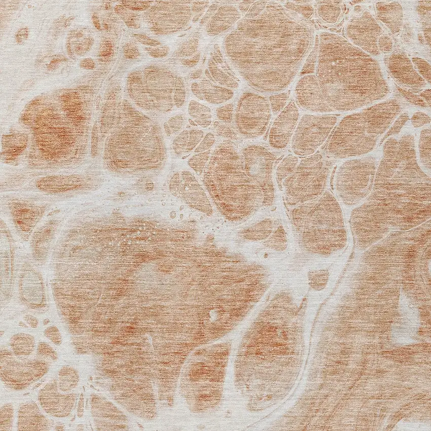 Copper And Ivory Nautical Washable Indoor Outdoor Area Rug Photo 6