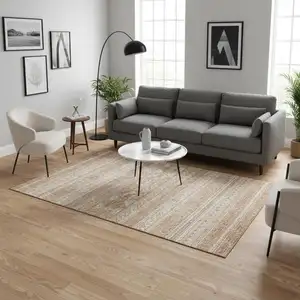 Photo of Copper And Ivory Southwestern Washable Area Rug With UV Protection