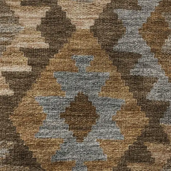 Copper And Ivory Tribal Washable Area Rug With UV Protection Photo 8