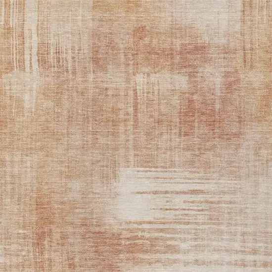 Copper And Orange Abstract Washable Indoor Outdoor Area Rug Photo 3