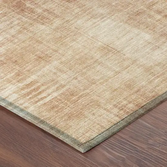 Copper And Orange Abstract Washable Indoor Outdoor Area Rug Photo 5