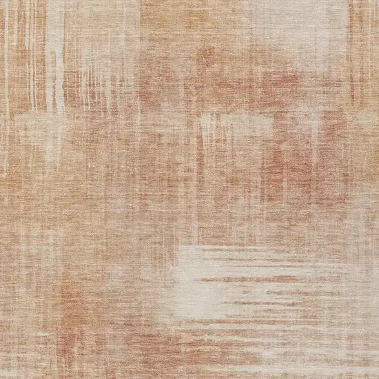 Copper And Orange Abstract Washable Indoor Outdoor Area Rug Photo 3