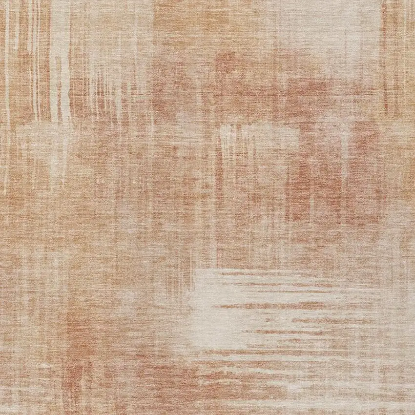 Copper And Orange Abstract Washable Indoor Outdoor Area Rug Photo 3