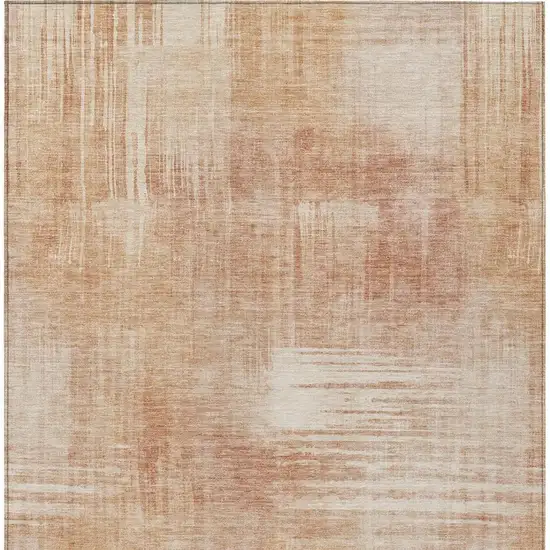 Copper And Orange Abstract Washable Indoor Outdoor Area Rug Photo 4