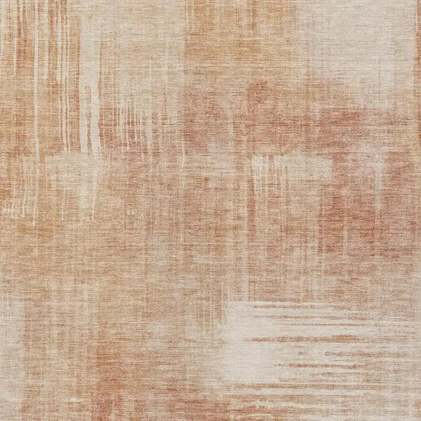 Copper And Orange Abstract Washable Indoor Outdoor Area Rug Photo 3