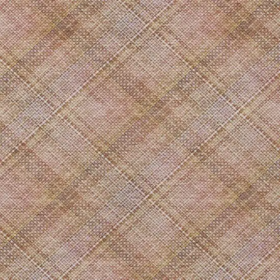 Copper And Orange Plaid Washable Indoor Outdoor Area Rug Photo 4