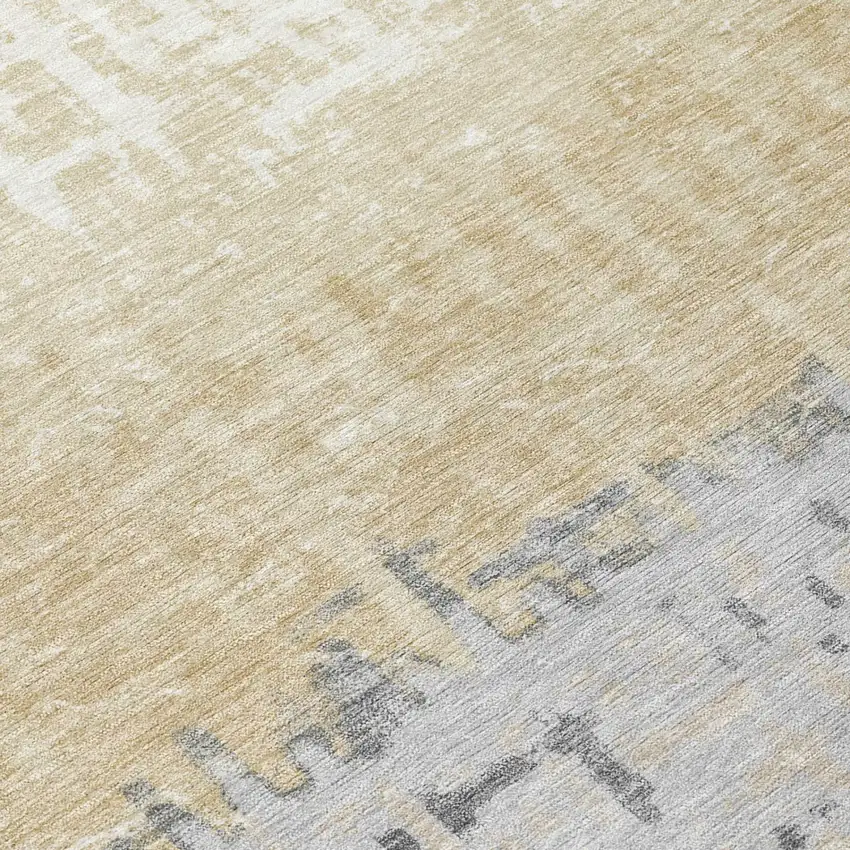 Copper And Orange Striped Washable Indoor Outdoor Area Rug Photo 6