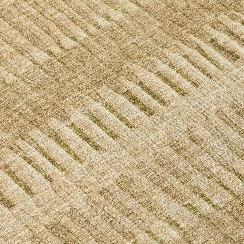 Copper And Orange Striped Washable Indoor Outdoor Area Rug Photo 4