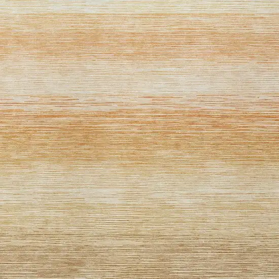 Copper And Orange Striped Washable Indoor Outdoor Area Rug Photo 2