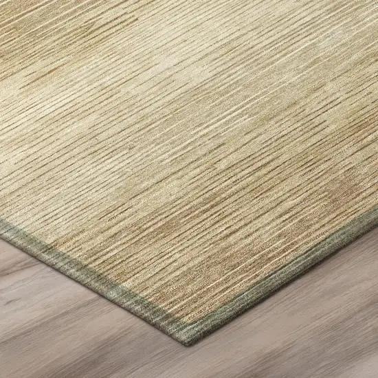 Copper And Orange Striped Washable Indoor Outdoor Area Rug Photo 4