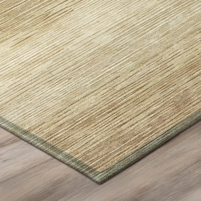 Copper And Orange Striped Washable Indoor Outdoor Area Rug Photo 4