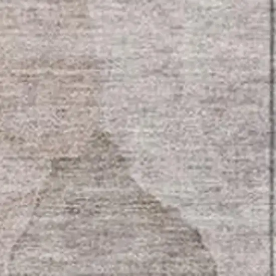 Copper And Pale Aqua Abstract Washable Indoor Outdoor Area Rug Photo 3