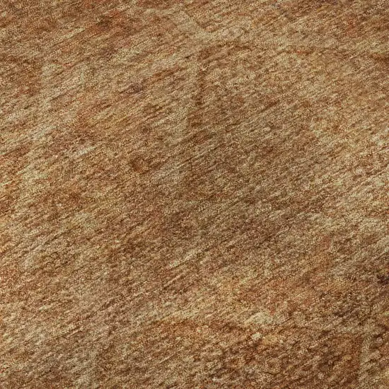 Copper And Rust Geometric Washable Area Rug With UV Protection Photo 7