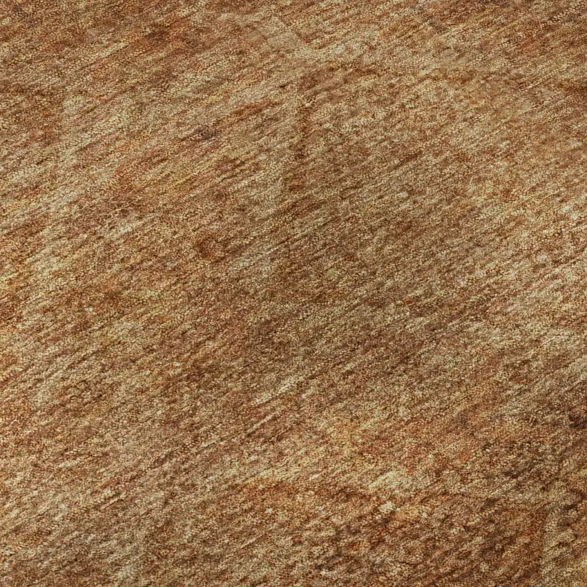 Copper And Rust Geometric Washable Area Rug With UV Protection Photo 7