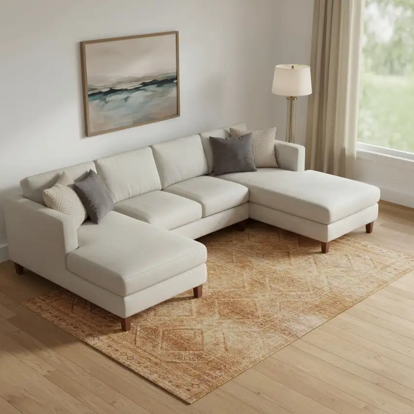 Copper And Rust Geometric Washable Area Rug With UV Protection Photo 2