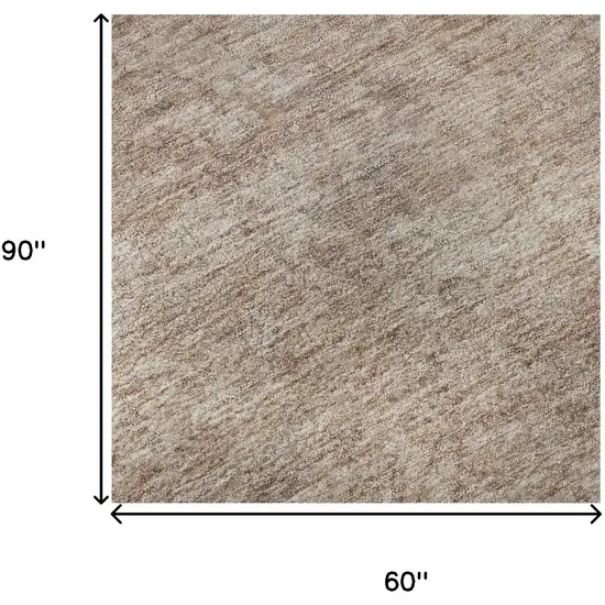 Copper And Rust Oriental Washable Area Rug With UV Protection Photo 9