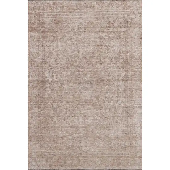 Copper And Rust Oriental Washable Area Rug With UV Protection Photo 4