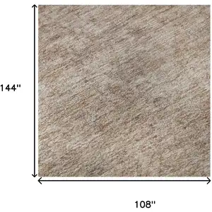 Photo of Copper And Rust Oriental Washable Area Rug With UV Protection
